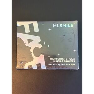 MLSMILE Natural Face Multi-Function Highlighter Blush‎ Bronzer Trio C45TC1 New